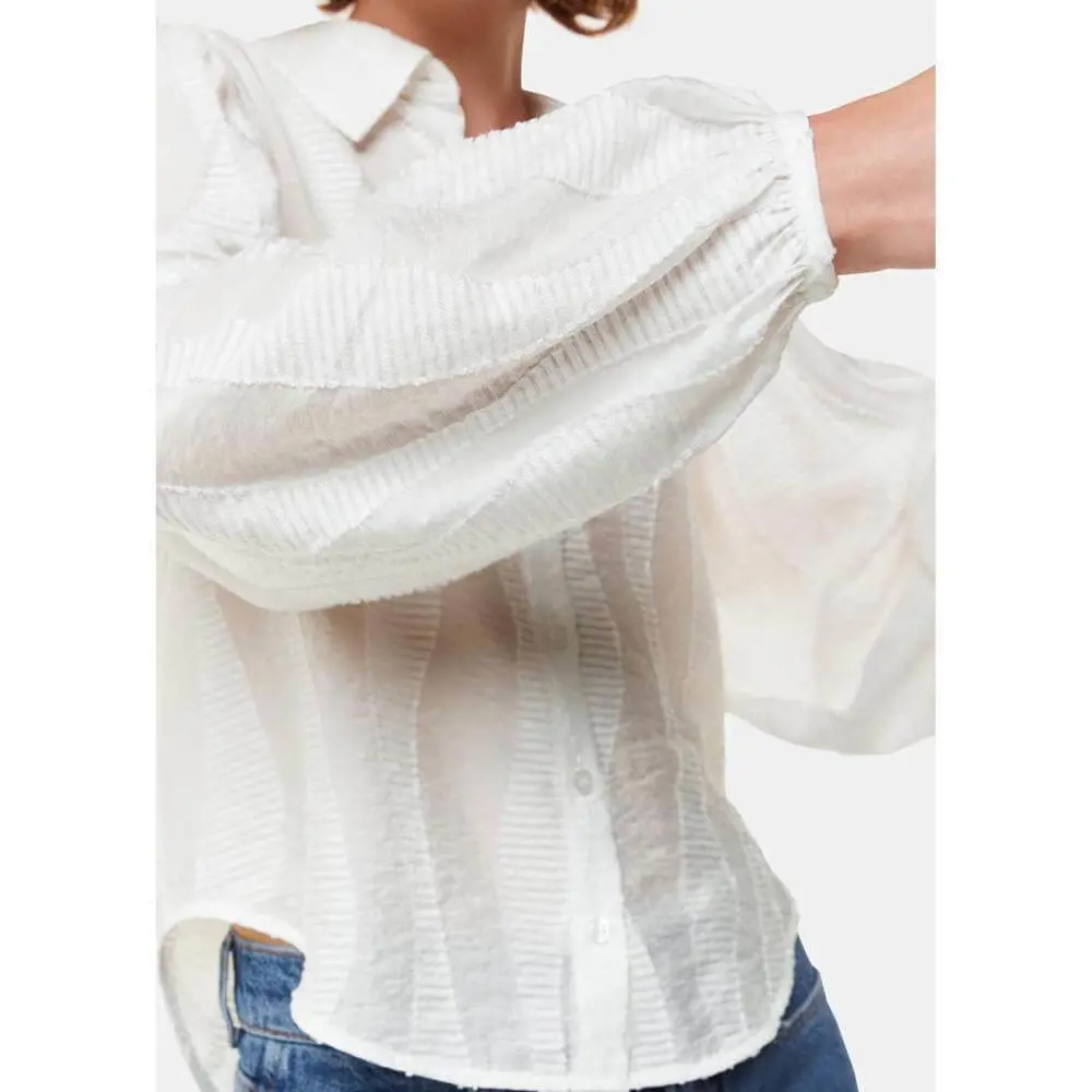 Whistles White Hannah Textured Shirt